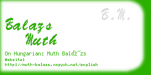 balazs muth business card